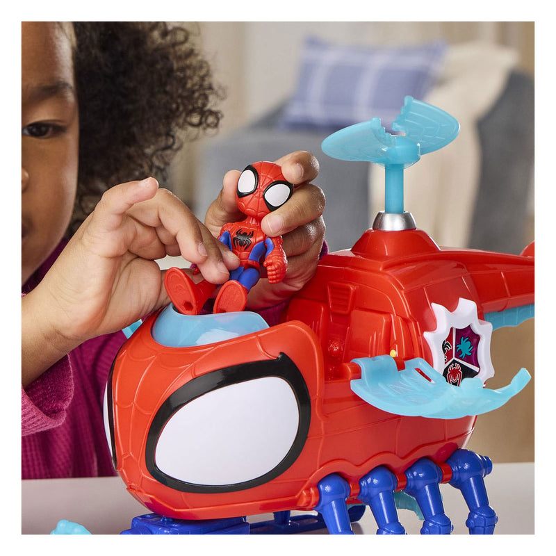 Load image into Gallery viewer, Hasbro spidey met spidey copter speelgoedhelicopter
