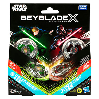 Beyblade x en star wars, luke skywalker 4-80b vs. darth vader 4-60b multipack