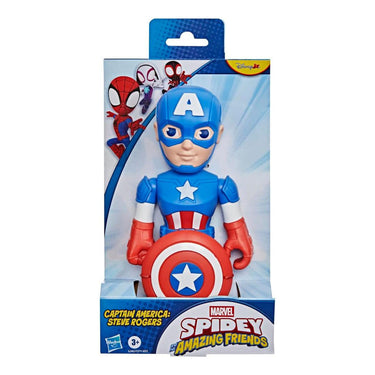 Marvel spidey and his amazing friends supersized captain america speelfiguur