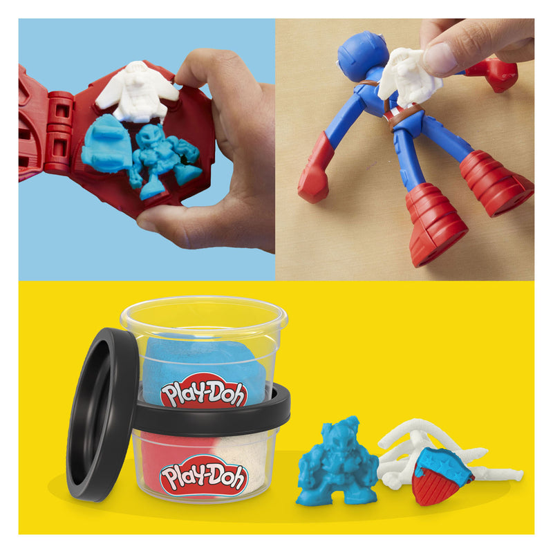 Load image into Gallery viewer, Play-doh marvel captain america stempelschild - boetseerklei
