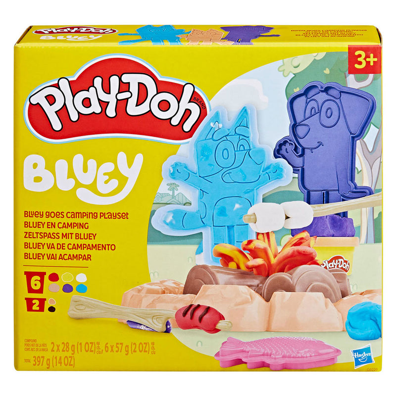 Load image into Gallery viewer, Play-doh bluey gaat kamperen speel set - 6 kleipotjes
