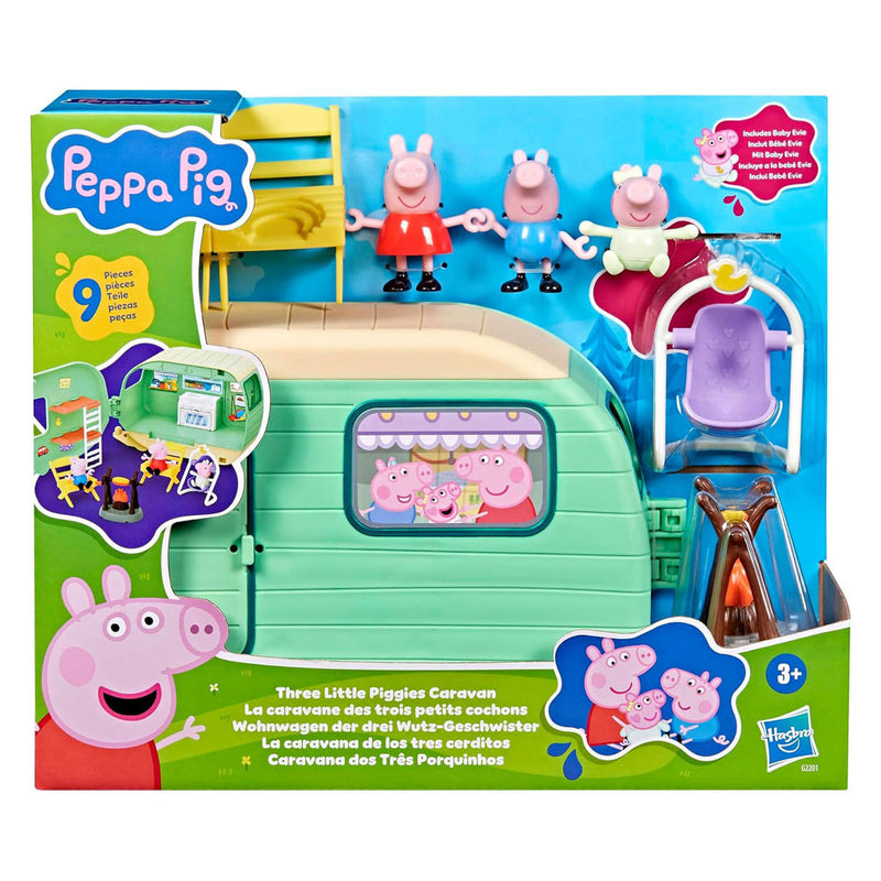 Load image into Gallery viewer, Peppa pig drie kleine biggetjes caravan - 9dlg.
