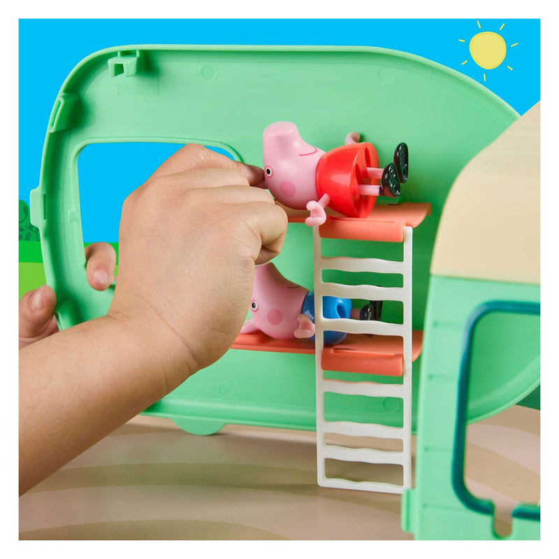 Load image into Gallery viewer, Peppa pig drie kleine biggetjes caravan - 9dlg.
