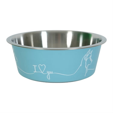 Zolux love voerbak hond blauw