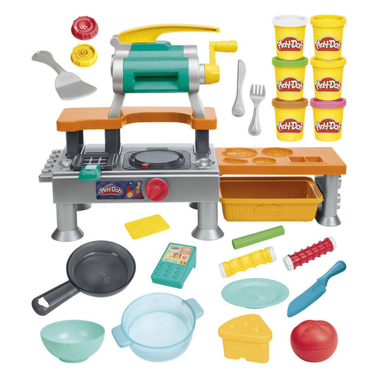 Hasbro play-doh super sizzlin' kitchen speelset - 6 kleipotjes