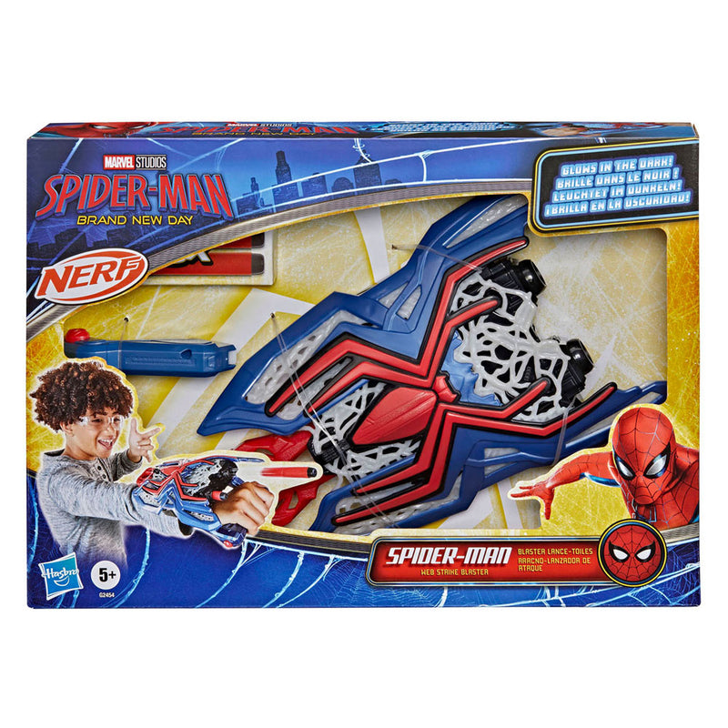 Load image into Gallery viewer, Hasbro nerf spider-man web strike blaster - 3 darts
