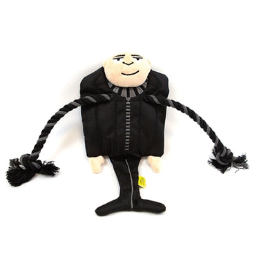 Minion s pluche gru met sjaal en flostouw
