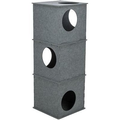 Trixie kattenhuis toren nele vilt grijs