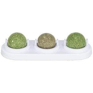Trixie speelballen matatabi en catnip met houder