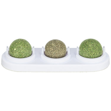 Trixie speelballen matatabi en catnip met houder