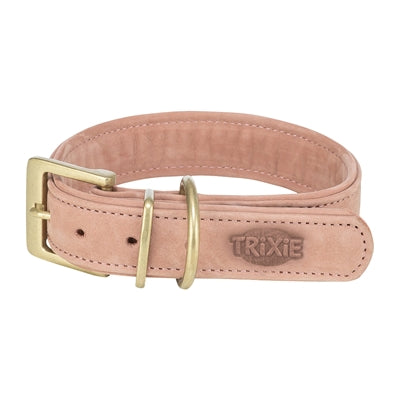 Load image into Gallery viewer, Trixie halsband hond pure leer roze
