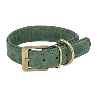 Load image into Gallery viewer, Trixie halsband hond pure leer saliegroen
