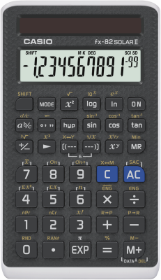 Casio wetenschappelijke rekenmachine fx-82 solar zwart