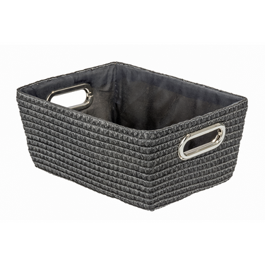 Wenko opbergmandje chromo 28 x 19,5 x 12 cm polyurethaan zwart