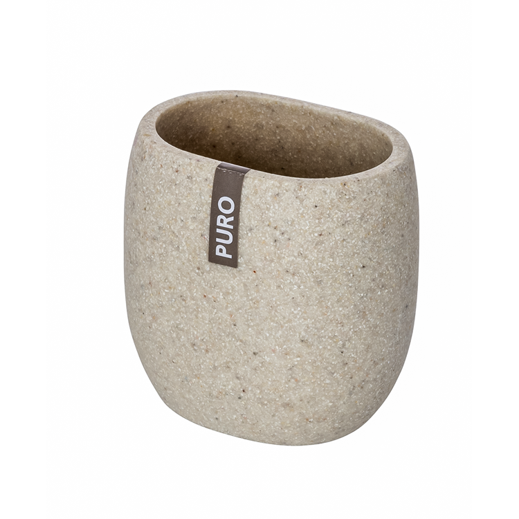 Load image into Gallery viewer, Wenko 1064992 - tandenborstelbeker puro beige | 2 stuks
