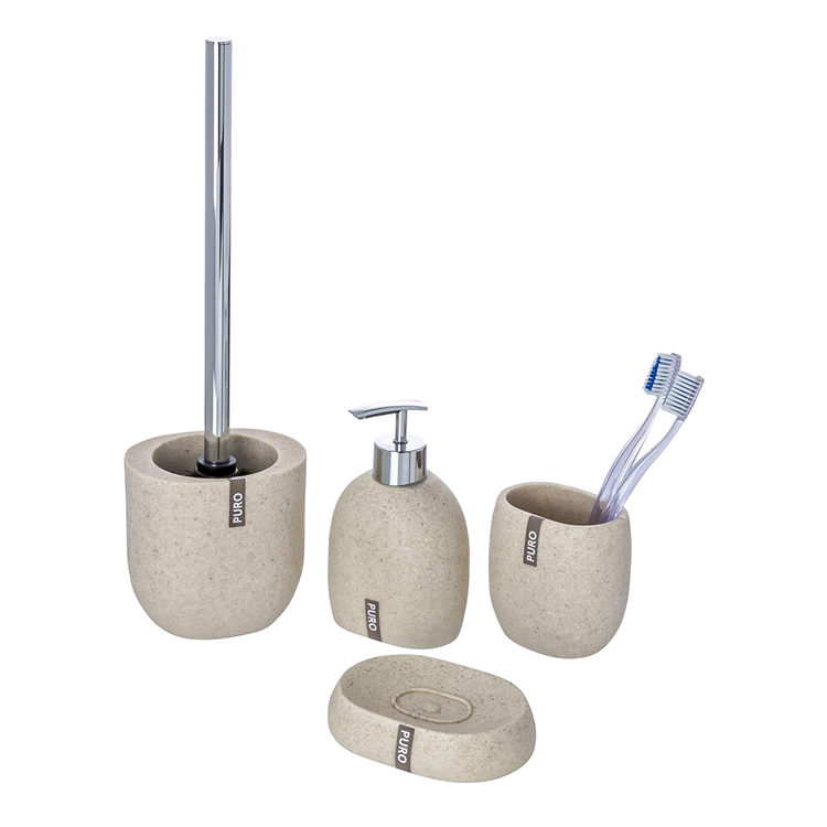 Load image into Gallery viewer, Wenko 1064992 - tandenborstelbeker puro beige | 2 stuks
