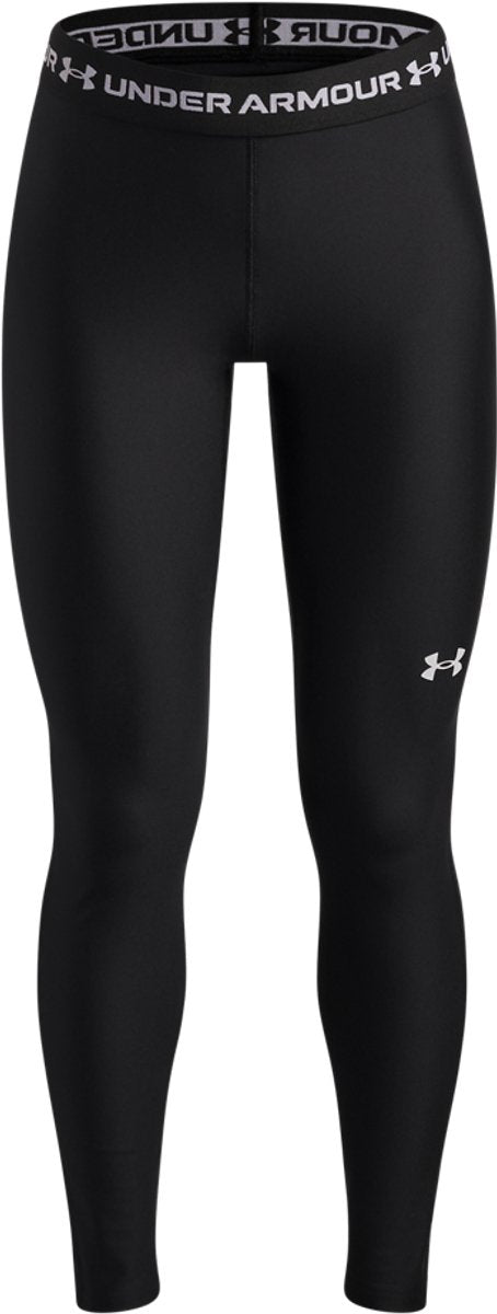 Under armour heatgear legging-blk meisjes sportbroek - zwart - wit