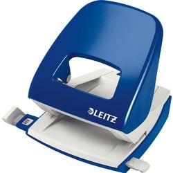 Leitz nexxt metalen bureau perforator - perforeert tot 30 vel - voor mappen en ringbanden - blauw