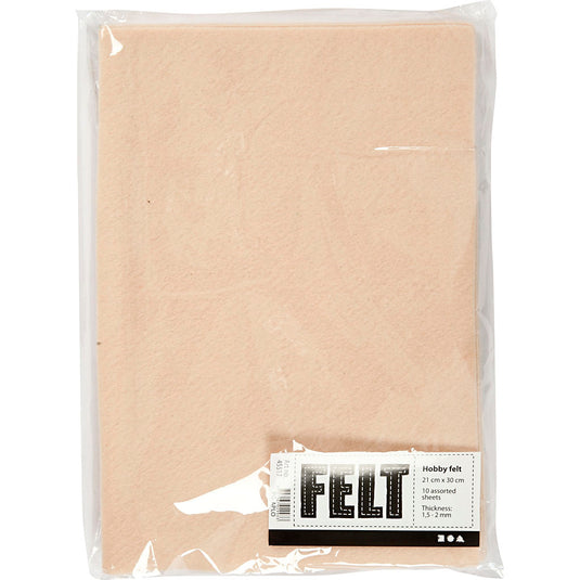 Creativ company hobbyvilt licht beige a4, 10 vellen