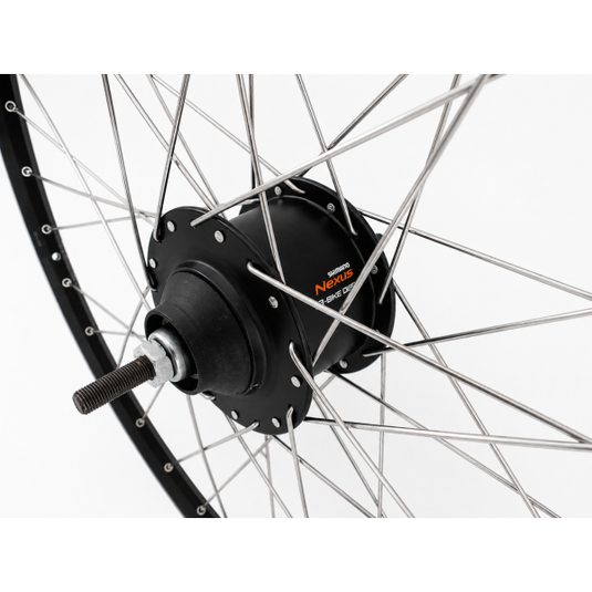Shimano achterwiel 28 inch zac2000 met nexus 5 rollerbrake - zwart geslepen