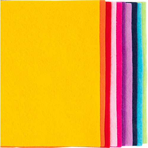 Creativ company hobbyvilt, a4, vel 210x297 mm, dikte 2 mm, kleurrijk, 10 stuk 1 doos