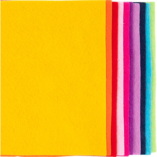 Creativ company hobbyvilt, a4, vel 210x297 mm, dikte 2 mm, kleurrijk, 10 stuk 1 doos