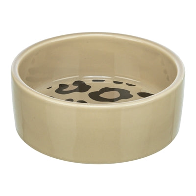 Load image into Gallery viewer, Trixie voerbak drinkbak leo kat keramiek panterprint assorti
