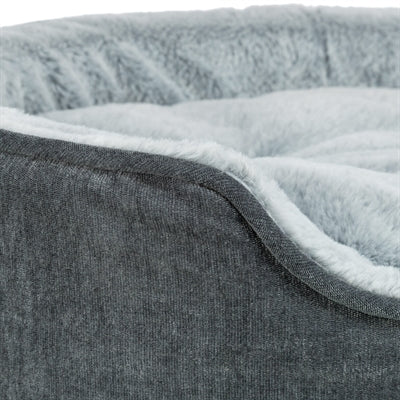 Trixie vital hondenmand lino soft ovaal grijs lichtgrijs