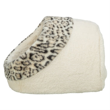 Trixie kattenmand iglo leo soft pluche creme panterprint