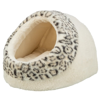 Load image into Gallery viewer, Trixie kattenmand iglo leo soft pluche creme panterprint
