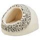 Trixie kattenmand iglo leo soft pluche creme panterprint
