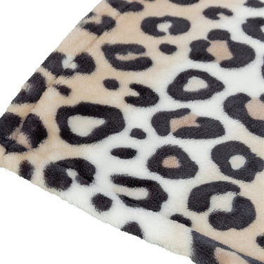 Trixie hondendeken leo soft pluche creme panterprint