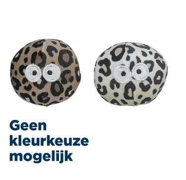 Trixie bal met ogen luipaardprint met kattenkruid catnip assorti