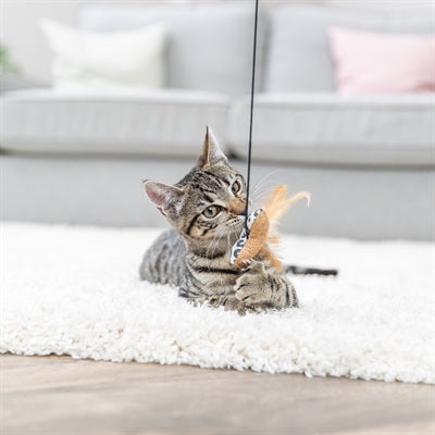 Trixie kattenhengel hart hout katoen met kattenkruid catnip