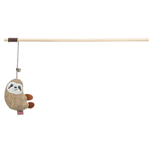 Trixie kattenhengel luiaard hout pluche met kattenkruid catnip
