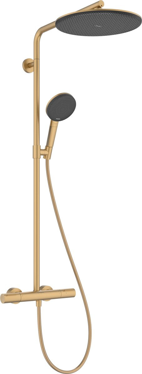 Hansgrohe raindance alive s puro - showerpipe - ecostat thermostaat - 300mm maat - 1 straalfunctie - brushed bronze