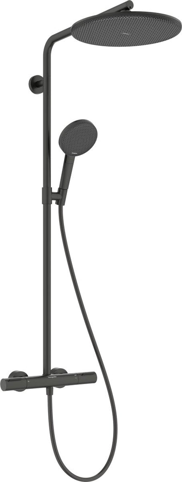 Hansgrohe raindance alive s puro - showerpipe - ecostat thermostaat - 300mm maat - 1 straalfunctie - brushed black chrome