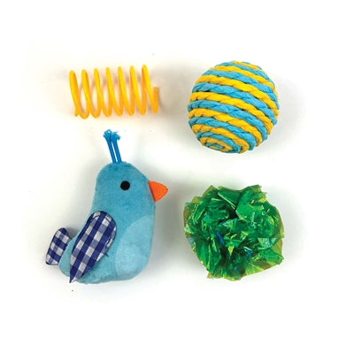 Load image into Gallery viewer, Happy pet tabby patch vogel multipack blauw

