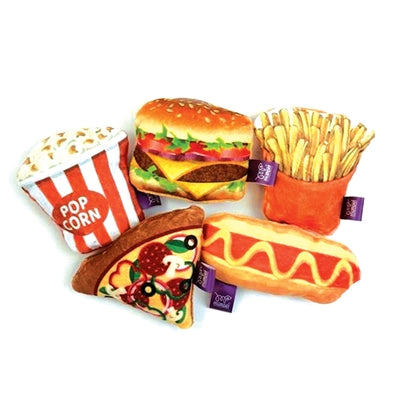 Load image into Gallery viewer, Happy pet tabby patch fast food met catnip assorti
