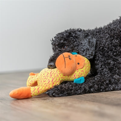 Load image into Gallery viewer, Trixie aap stof geel oranje
