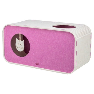Load image into Gallery viewer, Trixie speelbox merle vierkant vilt zand roze
