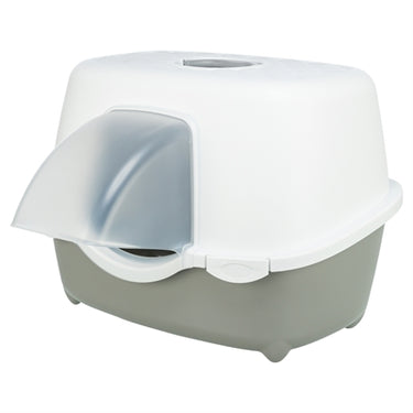 Trixie kattenbak davio top outdoor met kap grijs wit