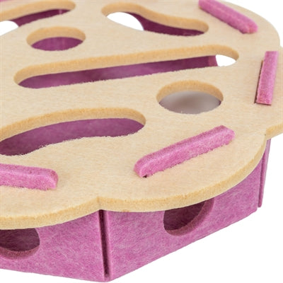 Load image into Gallery viewer, Trixie hole'n'roll bloem vilt roze beige
