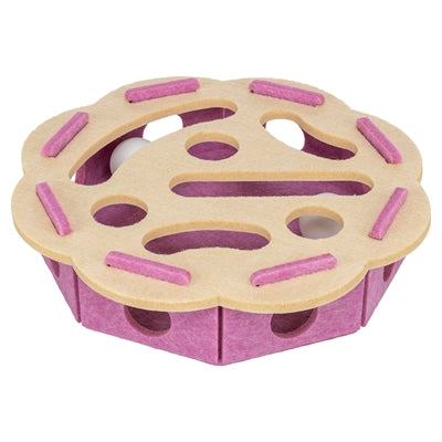 Load image into Gallery viewer, Trixie hole'n'roll bloem vilt roze beige
