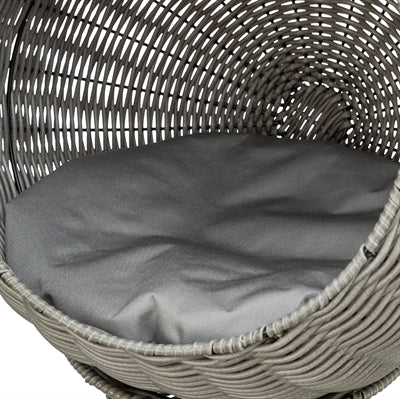 Load image into Gallery viewer, Trixie kattenmand amalia rond polyrattan grijs
