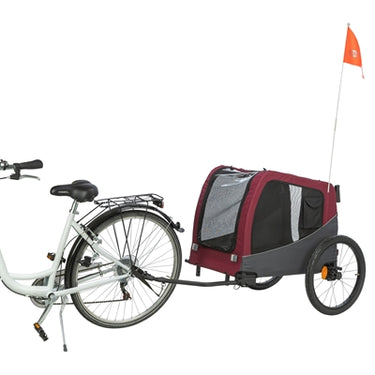 Trixie hondenfietskat grijs rood