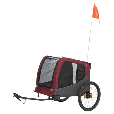 Trixie hondenfietskat grijs rood