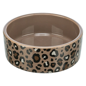 Trixie voerbak drinkbak leo keramiek panterprint assorti