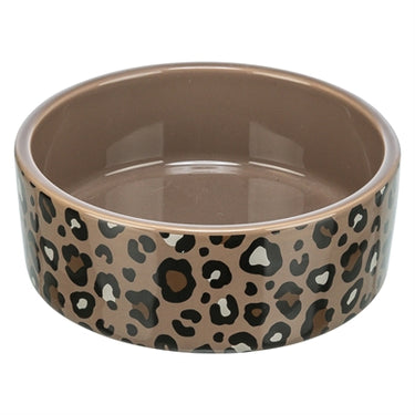 Trixie voerbak drinkbak leo keramiek panterprint assorti