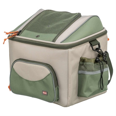 Trixie fietsmand voor stuur polyester olijfgroen beige